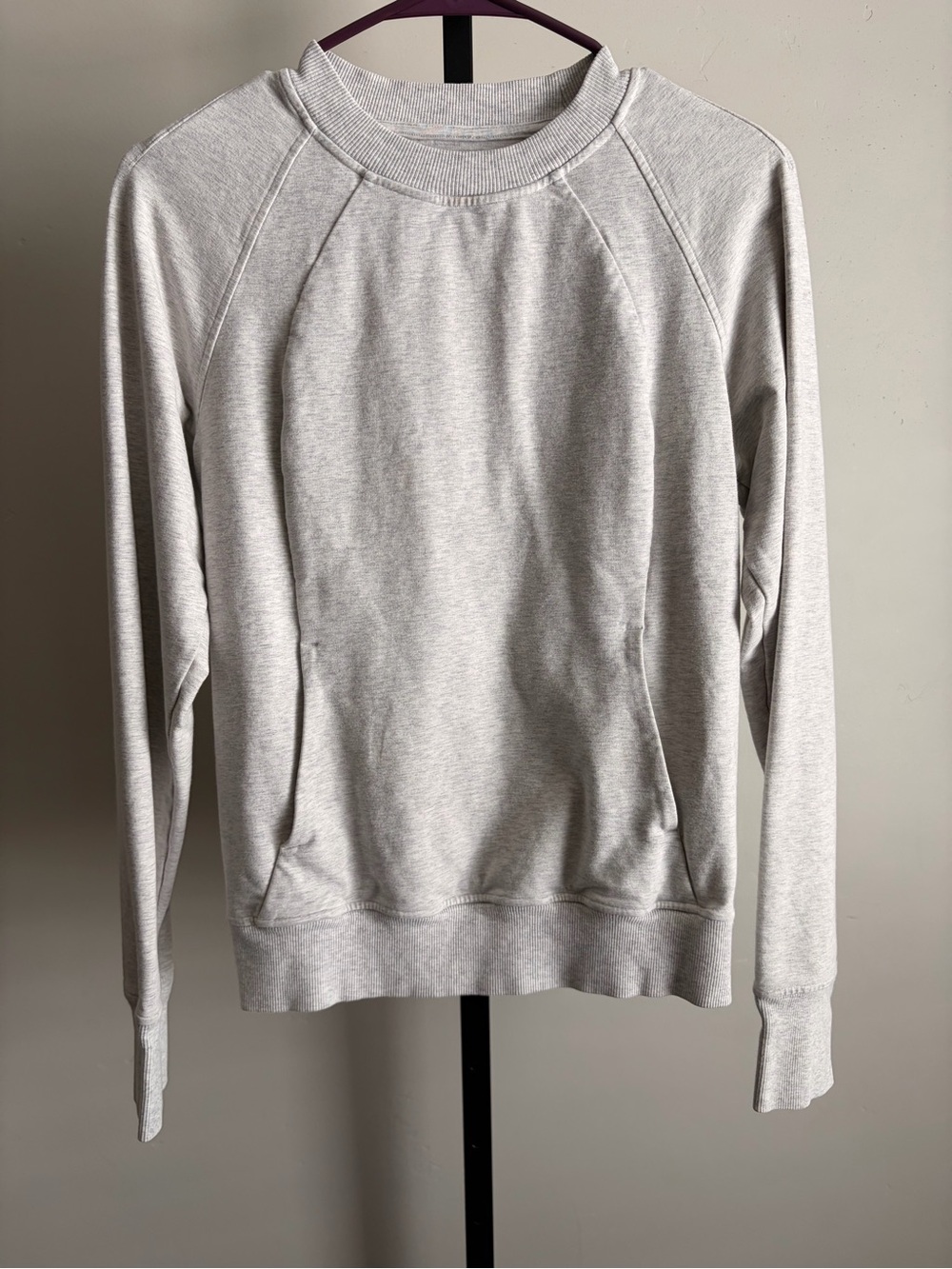 Lululemon Scuba Crew Heathered Gray Sweatshirt Long Sleeve Size 4